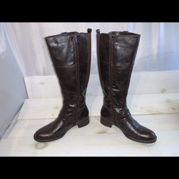 NWOT Wear Ever Ranae Boots Brown Riding Style Boots Size Womens Size 7.5 - Picture 1 of 12